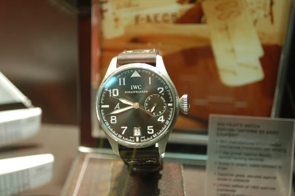 IWC Big Pilot flieger watch with its large, legible dial and conical crown
